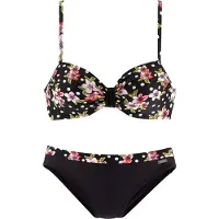 LASCANA Bikini grön / rosa / röd / svart