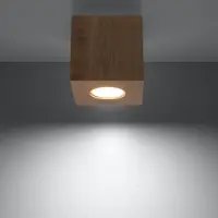 Sollux Taklampa Ara som kub i trä , dimbar, Ljust trä, Vardagsrum / matsal, Trä, Modern, Taklampa