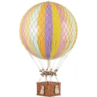 Authentic Models Jules Verne luftballong regnbåge/pastell
