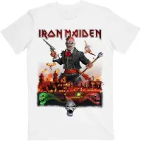 Ginza.se Iron Maiden: Unisex T-Shirt/Legacy of the Beast Live In Mexico City (White) (Back Print) (X-Large)