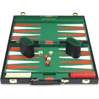 Board games Backgammon in suitcase
