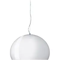 Kartell Design pendellampa FL/Y, dimbar, Vitt / opal, Vardagsrum / matsal, Syntetmaterial, Design, Pendellampa