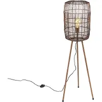 QAZQA Modern golvlampa stativ koppar - Redo