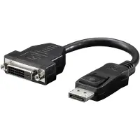 Goobay 69873 DisplayPort Adapter [1x DisplayPort hane - 1x DVI-hona 24+5 pol] Svart Rund 15 cm