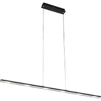 QAZQA Design Hänglampa Svart inkl LED med Touch-dimmer - Platina