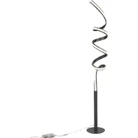 QAZQA Design golvlampa svart inkl. LED och dimmer - Twisted