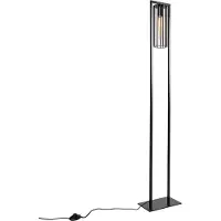 QAZQA Modern golvlampa svart - Balenco Wazo
