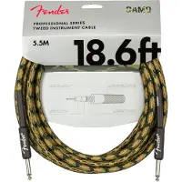 Fender Professional 186 fots / 6 m Rak Instrumentkabel Woodland Camo