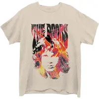 Ginza.se The Doors: Unisex T-Shirt/Jim Face Fire (Natural) (X-Large)