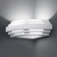 AUSTROLUX BY KOLARZ Vägglampa STIEGEL, dimbar, Vitt / opal, Vardagsrum / matsal, Keramik, Modern, Vägglampa, vägglampa inomhus