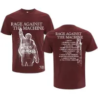 Ginza.se Rage Against The Machine: Unisex T-Shirt/BOLA Album Cover (Maroon Red) (Back Print) (X-Large)