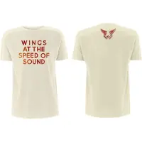 Ginza.se Paul McCartney: Unisex T-Shirt/Wings At The Speed Of Sound (Sand) (Back Print) (Small)