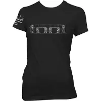 Ginza.se Tool: Ladies T-Shirt/Eyes Logo (Black) (Sleeve Print) (X-Large)
