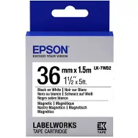 Epson LK-7WB2 | svart text - vit tejp | 36mm (original)