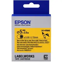 Epson LK-4YBA5 | svart text - gul tejp | 5mm (original)