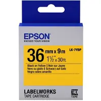 Epson LK-7YBP | svart text - pastellgul tejp | 36mm (original)