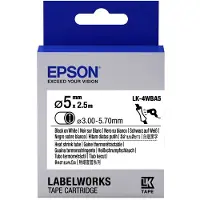 Epson LK-4WBA5 | svart text - vit tejp | 5mm (original)