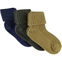 Minymo Strumpor - 3-pack - Rib - Agave Green - - 19/22 - Strumpor