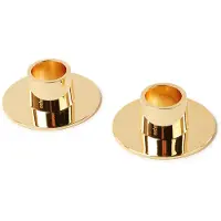 Fyrklövern ester & erik ljusstake 6 x 2,5 cm 2-pack, Guld blank