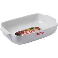 Pyrex Keramisk skål 25x19 cm, rak. vit (6)