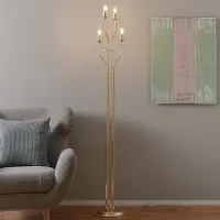 Euluna Golvlampa Retro , Mässing / guld, Vardagsrum / matsal, Metall, Modern, Golvlampa