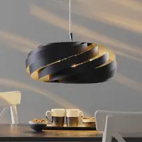 Domiluce Hänglampa Vento , dimbar, Svart, Vardagsrum / matsal, Metall, Modern, Pendellampa