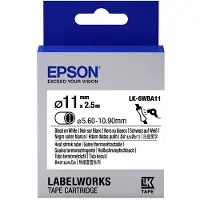 Epson LK-6WBA11 | svart text - vit tejp | 11mm (original)