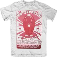 Ginza.se Led Zeppelin: Unisex T-Shirt/Mobile Municipal (White) (Small)
