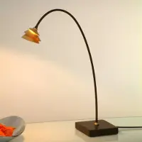 Holländer Bordslampa SNAIL, Brun / rost, Vardagsrum / matsal, Metall, Modern, Bordslampa