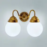 BERLINER MESSINGLAMP Vägglampa LARRY, dimbar, Mässing / guld, Hall, Mässing, Antik, Vägglampa, vägglampa inomhus