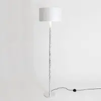 Holländer Golvlampa Cancelliere Rotonda, Förkromad / silver, Vardagsrum / matsal, Textil / tyger / siden, Design, Golvlampa