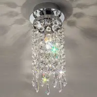 KOLARZ Kristall taklampa CHARLESTON, dimbar, Förkromad / silver, Vardagsrum / matsal, Metall, Taklampa