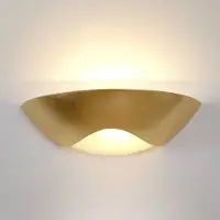 Holländer Uplight vägglampa MATTEO, dimbar, Mässing / guld, Vardagsrum / matsal, Keramik, Modern, Vägglampa, vägglampa inomhus