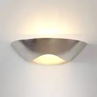 Holländer Uplight vägglampa MATTEO, dimbar, Förkromad / silver, Vardagsrum / matsal, Keramik, Modern, Vägglampa, vägglampa inomhus