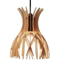 Bover Hänglampa Domita, dimbar, Ljust trä, Vardagsrum / matsal, Trä, Design, Pendellampa