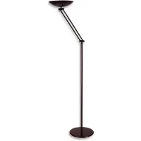 Aluminor LED uplight golvlampa Lib V, dimbar, Mörkt trä, Vardagsrum / matsal, Metall, Modern, LED-golvlampa