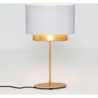 Holländer Bordslampa Mattia, Vitt / opal, Vardagsrum / matsal, Textil / tyger / siden, Modern, Bordslampa