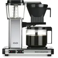 Moccamaster KBG Select Polished Silver, Droppande kaffebryggare, 1,25 l, Malat kaffe, 1520 W, Svart, Silver