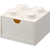 LEGO Förvaringslåda - 4 Knoppar - 15x15x9 - Vit - - One Size - Låda
