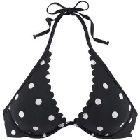 LASCANA Bikiniöverdel svart / vit