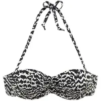 LASCANA Bikiniöverdel 'Clara' beige / svart