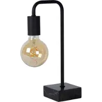 Lucide Bordslampa Lorin, Svart, Vardagsrum / matsal, Metall, Bordslampa