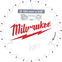 Milwaukee Skivskärblad 165x15,87 mm, 24 tänder. ZP1M (batteri. vinkelslibare)