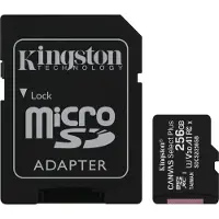 Kingston Canvas Select Plus Micro Sd Class 10 256gb Minneskort Med Adapter