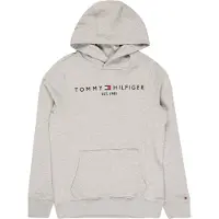 Tommy Hilfiger Hoodie - Essential - Organic - Gråmelerad - - 3 år (98) - Hoodie