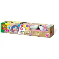 SES Creative Eco fingerpaint trendy, Blå, Rosa, Violett, Gul, Giftfri, Tvättbar, Glutenfri, 110 ml
