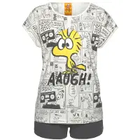 Peanuts Kort pyjamas gul / grå / vit