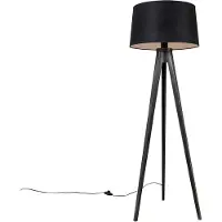 QAZQA Stativ svart med linnelampa svart 45 cm - Tripod Classic