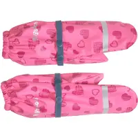 Playshoes Handskar 'Herzchen' grå / violettblå / rosa / pitaya