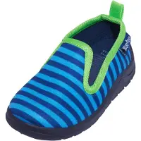 Playshoes Innesko 'Ringel' marinblå / himmelsblå / limette
